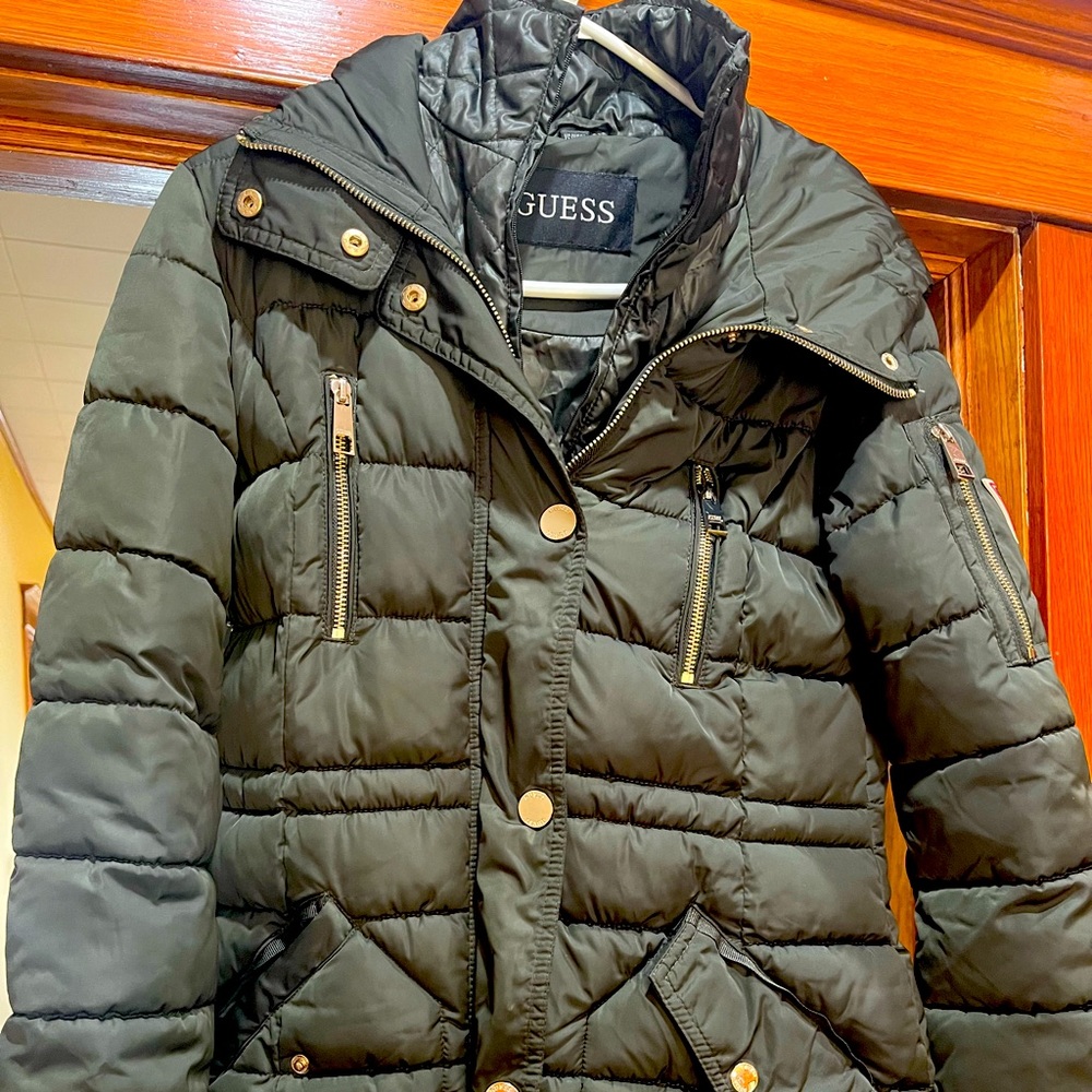 Olive Guess down alternative coat